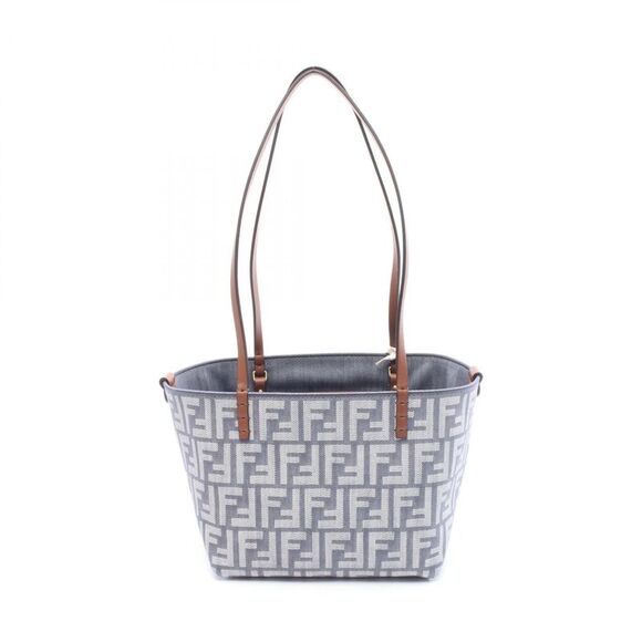 Fendi Zucca Roll Small Denim Leather Tote Bag - Picture 1 of 5